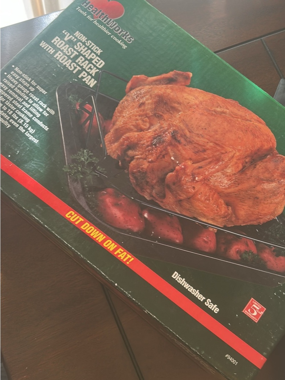 Healthworks Non-Stick V-Shaped Roast Rack & Pan -  NWOT